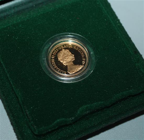 A 1980 gold sovereign